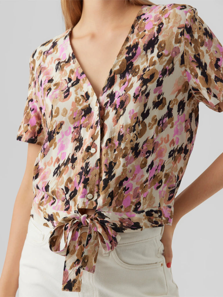 Floral Short Sleeve Top Apex Ethical Boutique