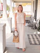 Rose & Lee Co Garden Sun Pants, Taupe Pants