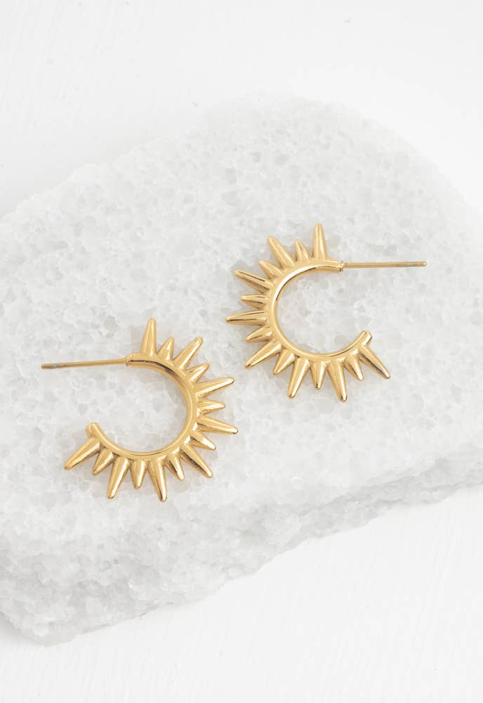 Gold Sun Hoops