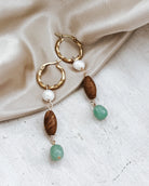 Gold Beaded Charm Earrings Apex Ethical Boutique