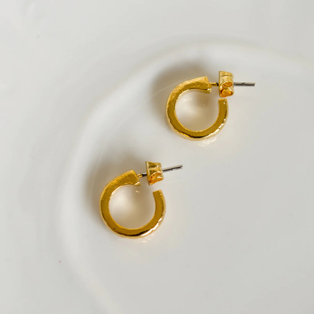 Gold Dainty Hoops Apex Ethical Boutique