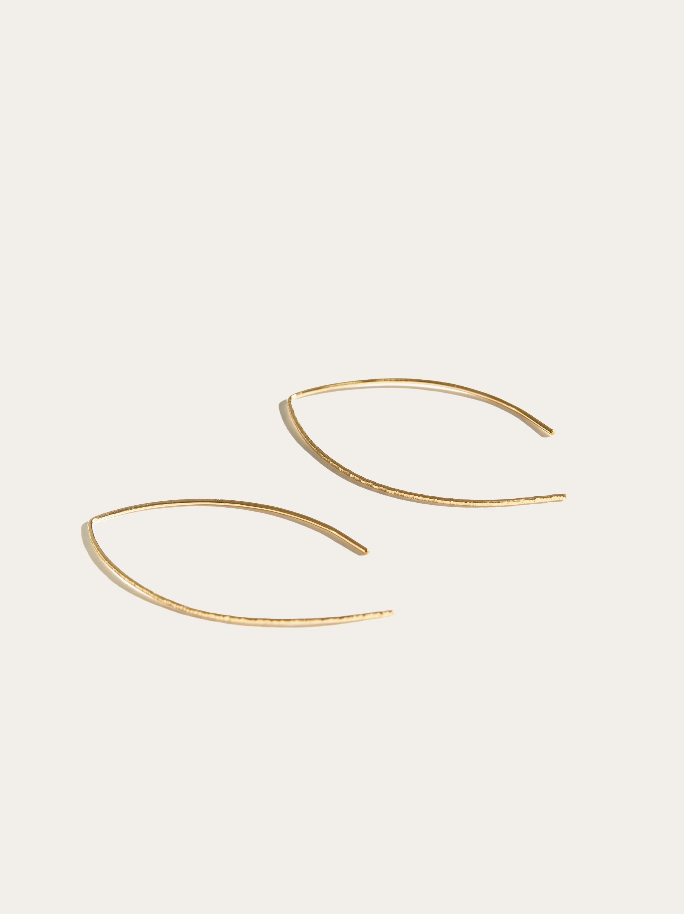 Curved Gold Earrings