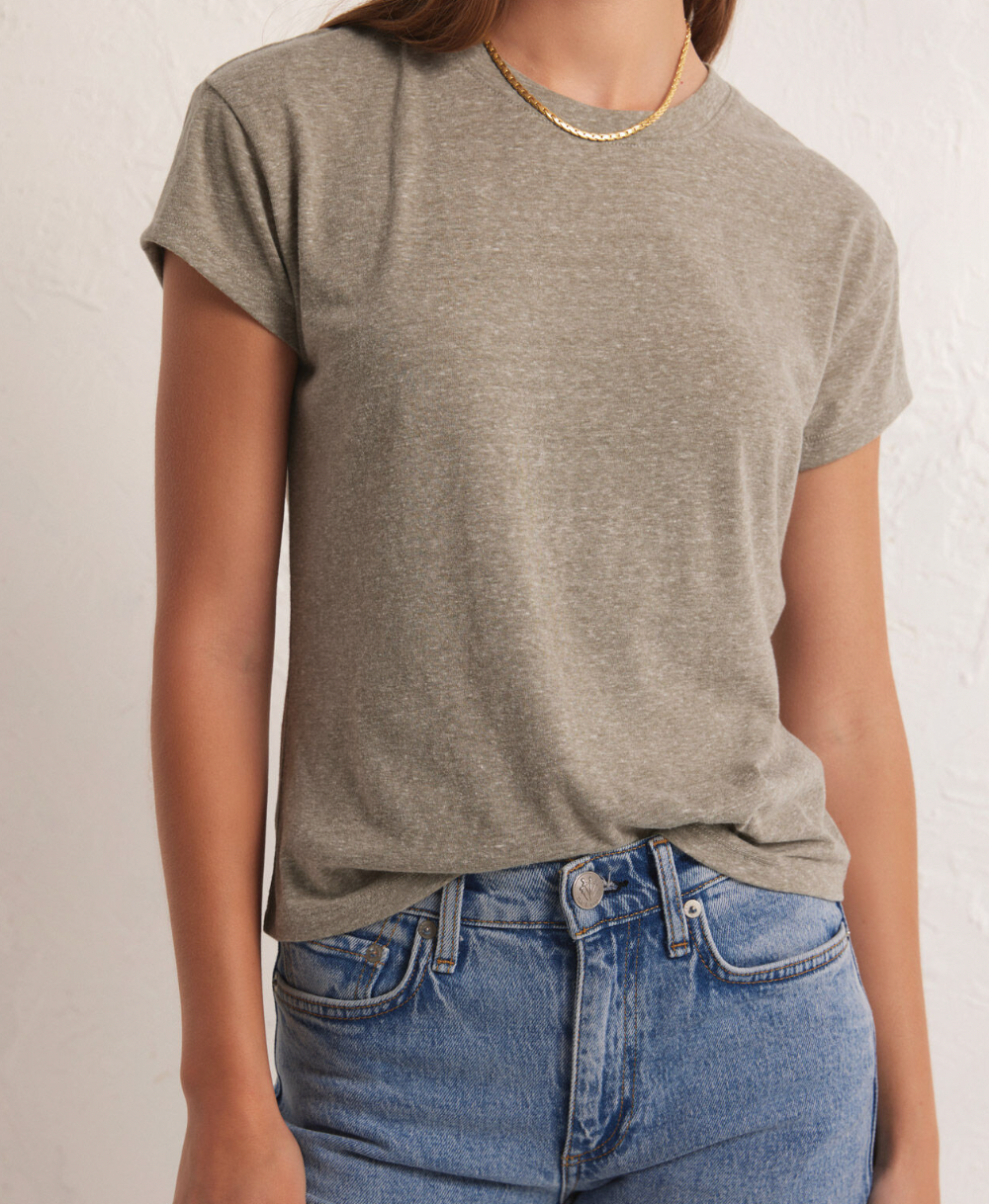 Green Blended Short Sleeve Tee Apex Ethical Boutique