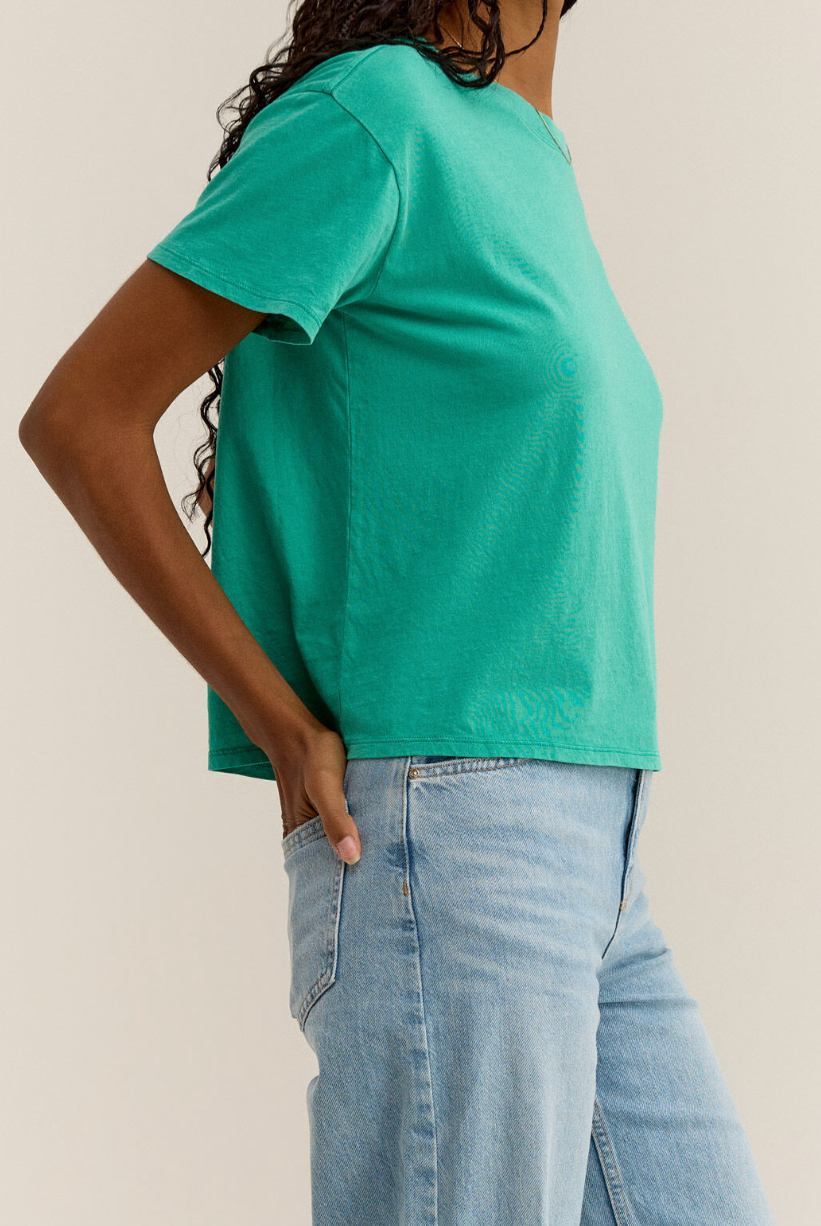 Green Cropped Tee Apex Ethical Boutique