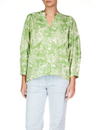 Green Flowy Top Apex Ethical Boutique