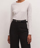    Grey Long Sleeve Top Apex Ethical Boutique