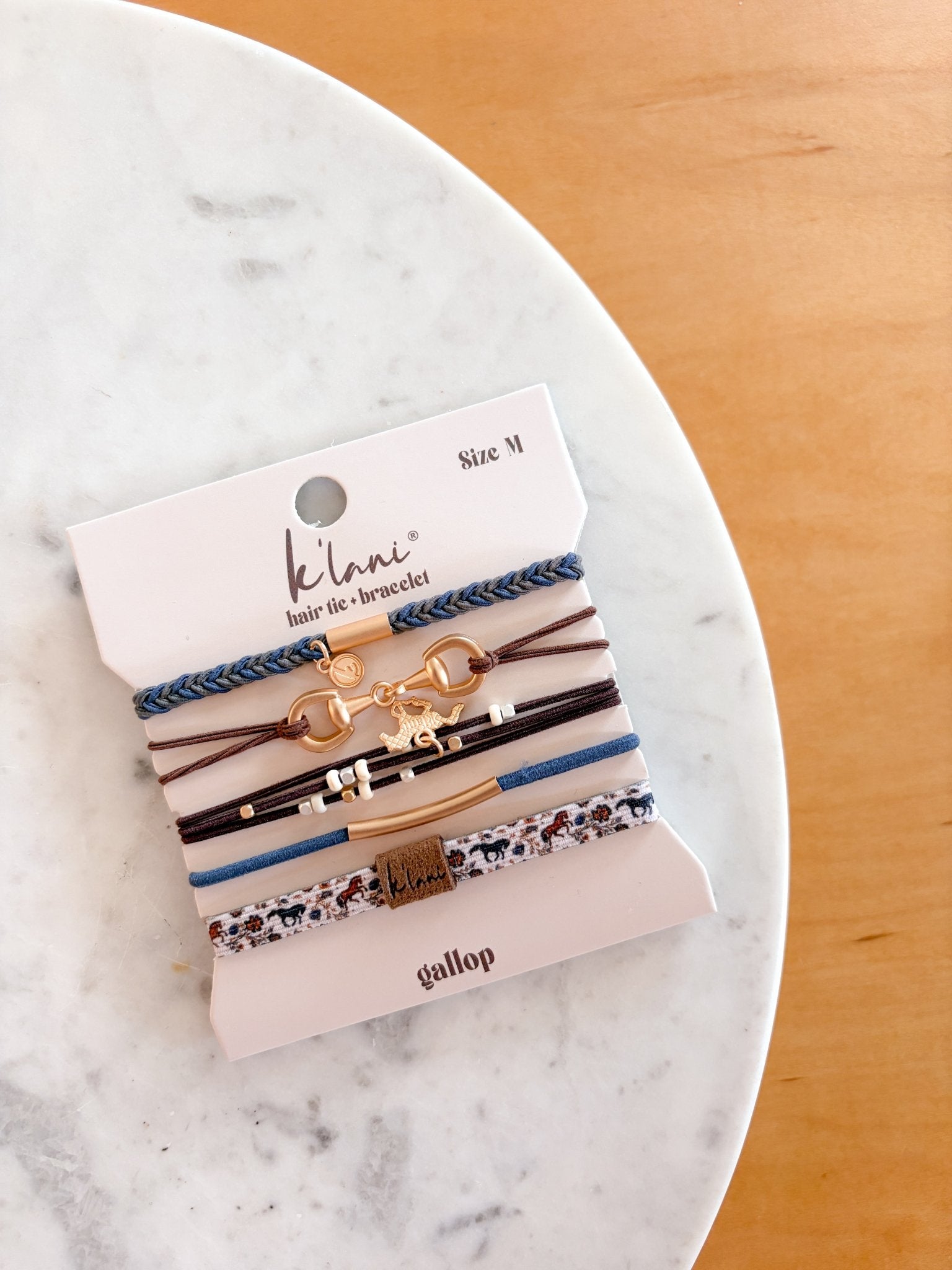 Rose & Lee Co Hair Tie Bracelet Set, Gallop Hair