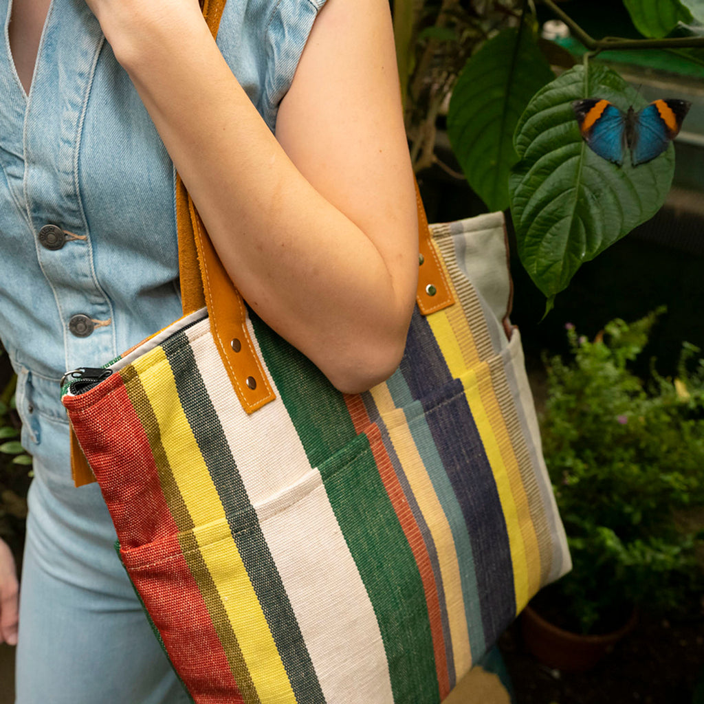 Handwoven Striped Bag Apex Ethical Boutique