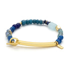Hidden Message Bracelet, F*cking Awesome/Aquamarine/Gold