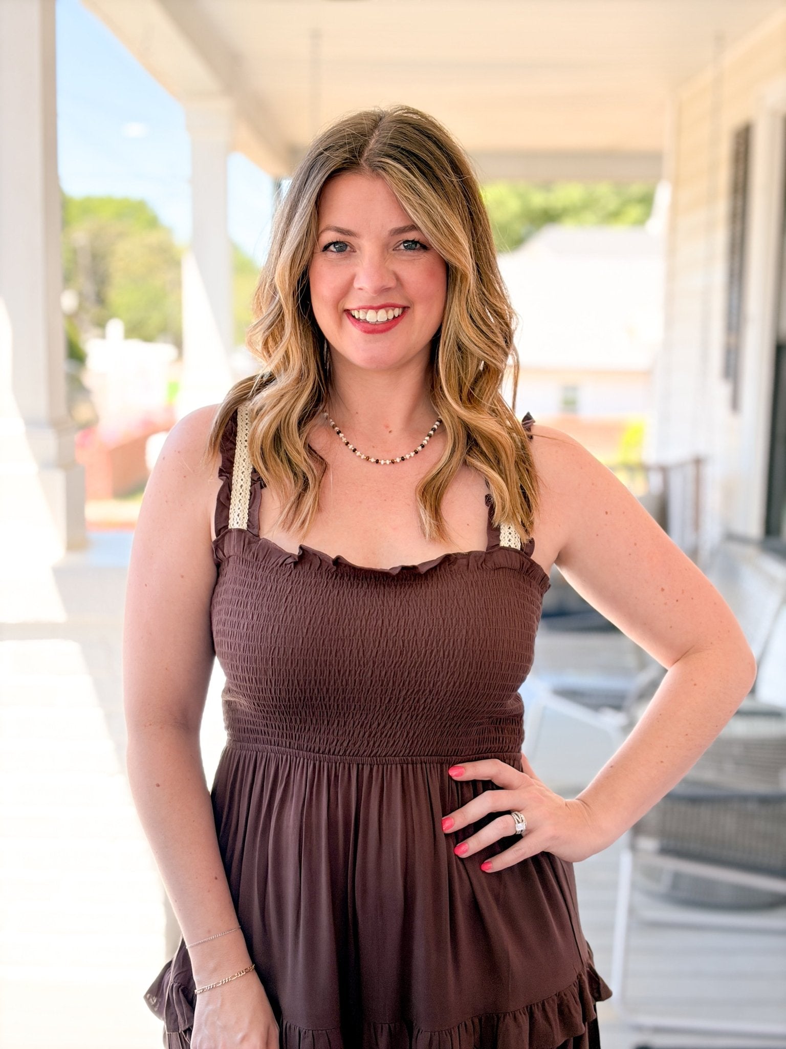 Rose & Lee Co Holly Dress, Brown Casual Dresses