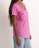 Hot Pink Pocket Tee Apex Ethical Boutique