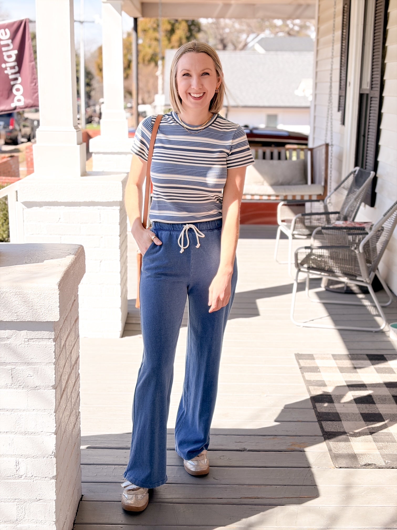 Full Length Wide Leg Indigo Pants