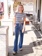 Full Length Wide Leg Indigo Pants