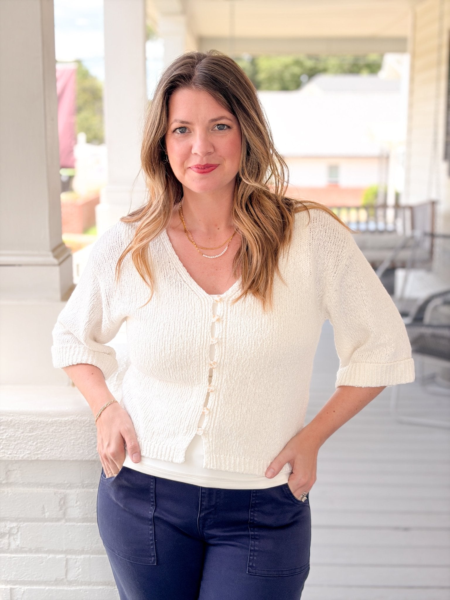 Rose & Lee Co I'm Yours Sweater Top, Chalk by Sanctuary Work Tops