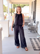 Rose & Lee Co Isla Pants, Black by Marine Layer Pants
