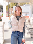 Cream Puffer Vest