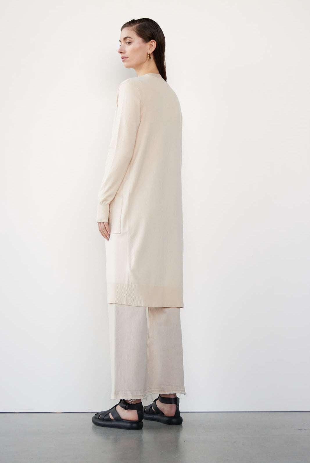 Ivory Long Sleeve Cardigan Apex Ethical Boutique