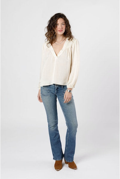 Ivory Long Sleeve Top Apex Ethical Boutique