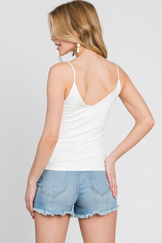 Ivory V-Neck Tank Top Apex Ethical Boutique