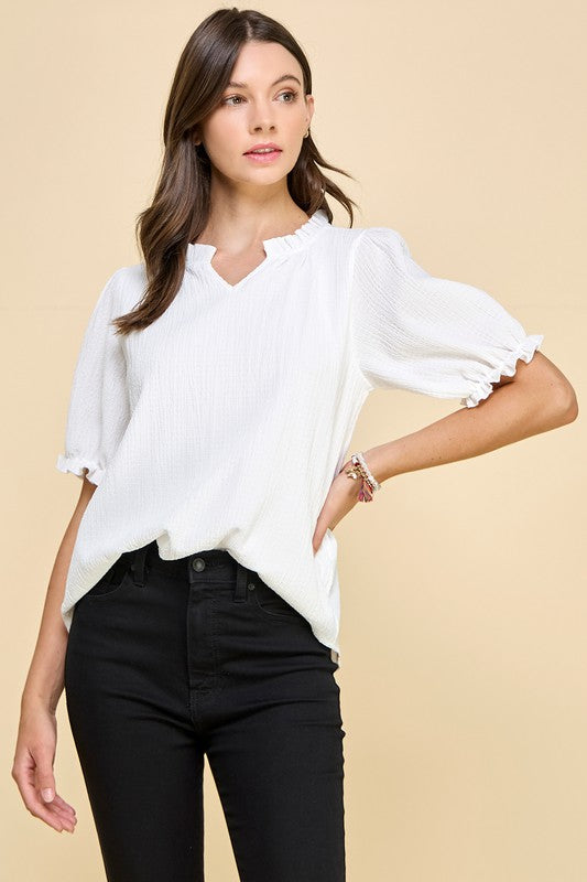 Ivory Work Top Apex Ethical Boutique