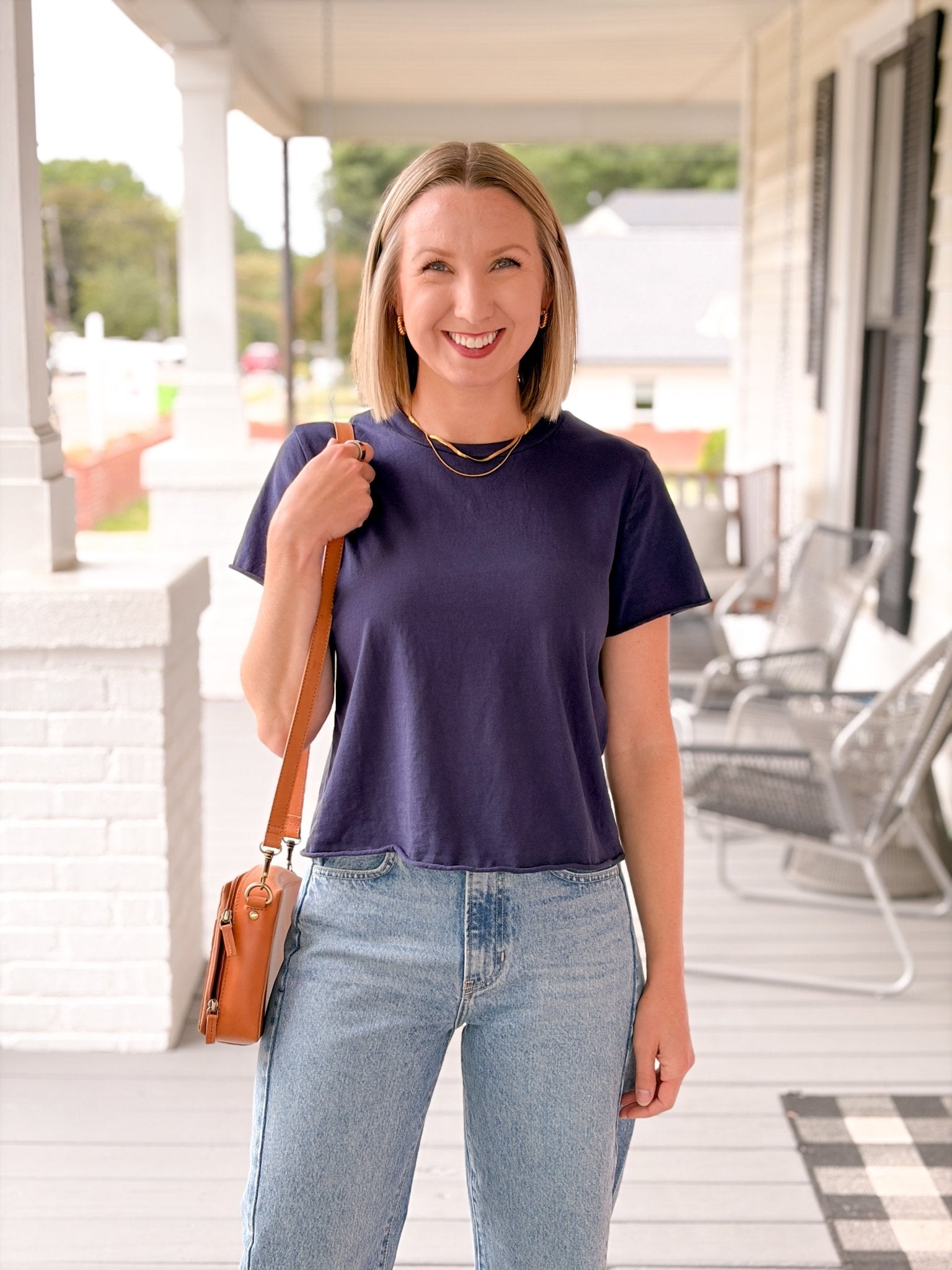Rose & Lee Co Jackie Tee, Nocturnal by Michael Stars short sleeve