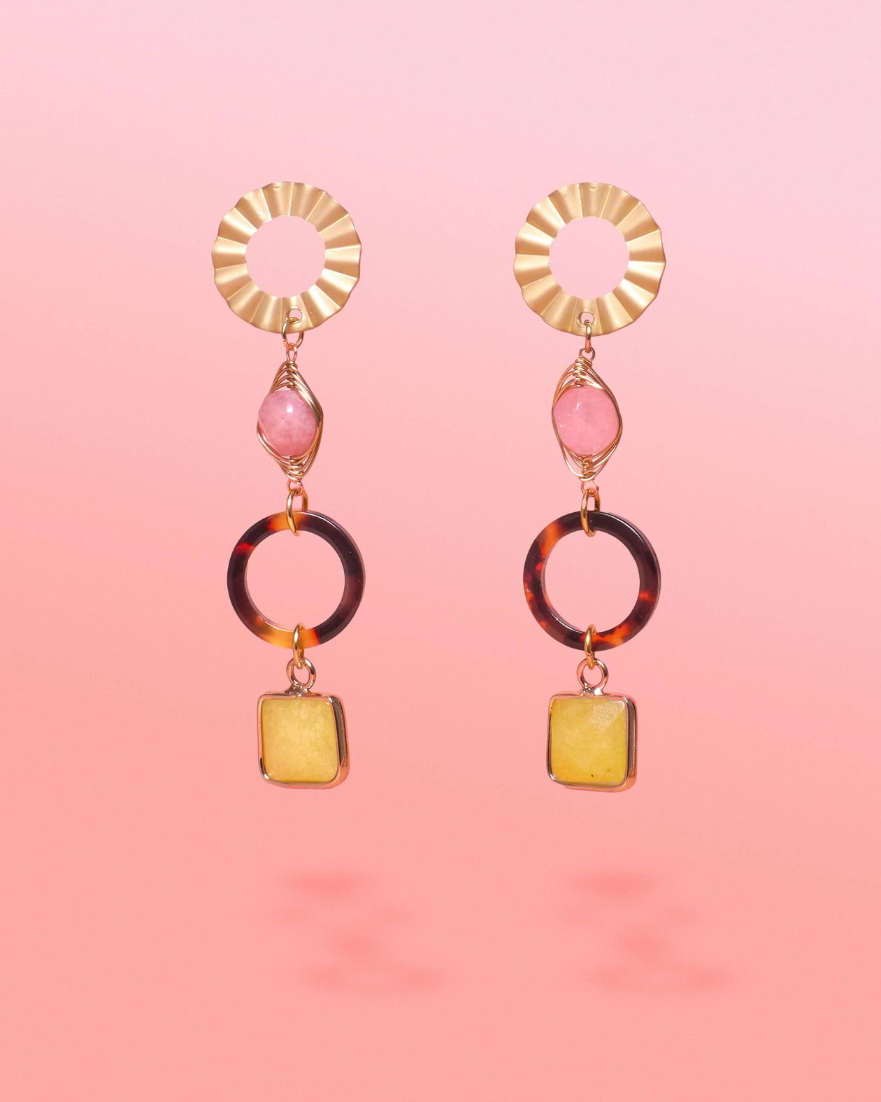 Phi Phi Tropical Jade Dangle Earrings