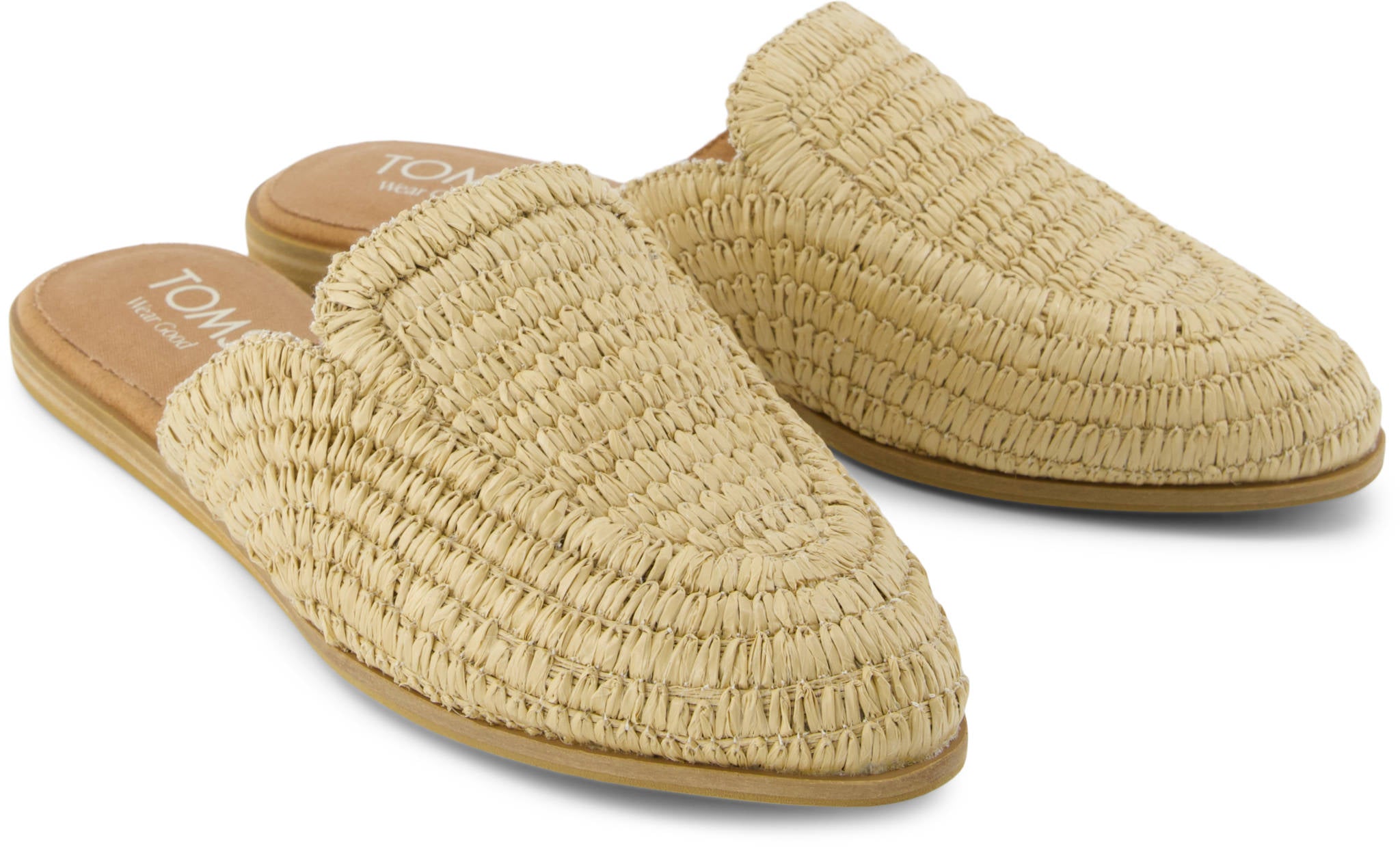 Jade Flat, Almond Raffia