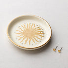 Jewelry Dish & Stud Earring Set, Sun Rays/Cream