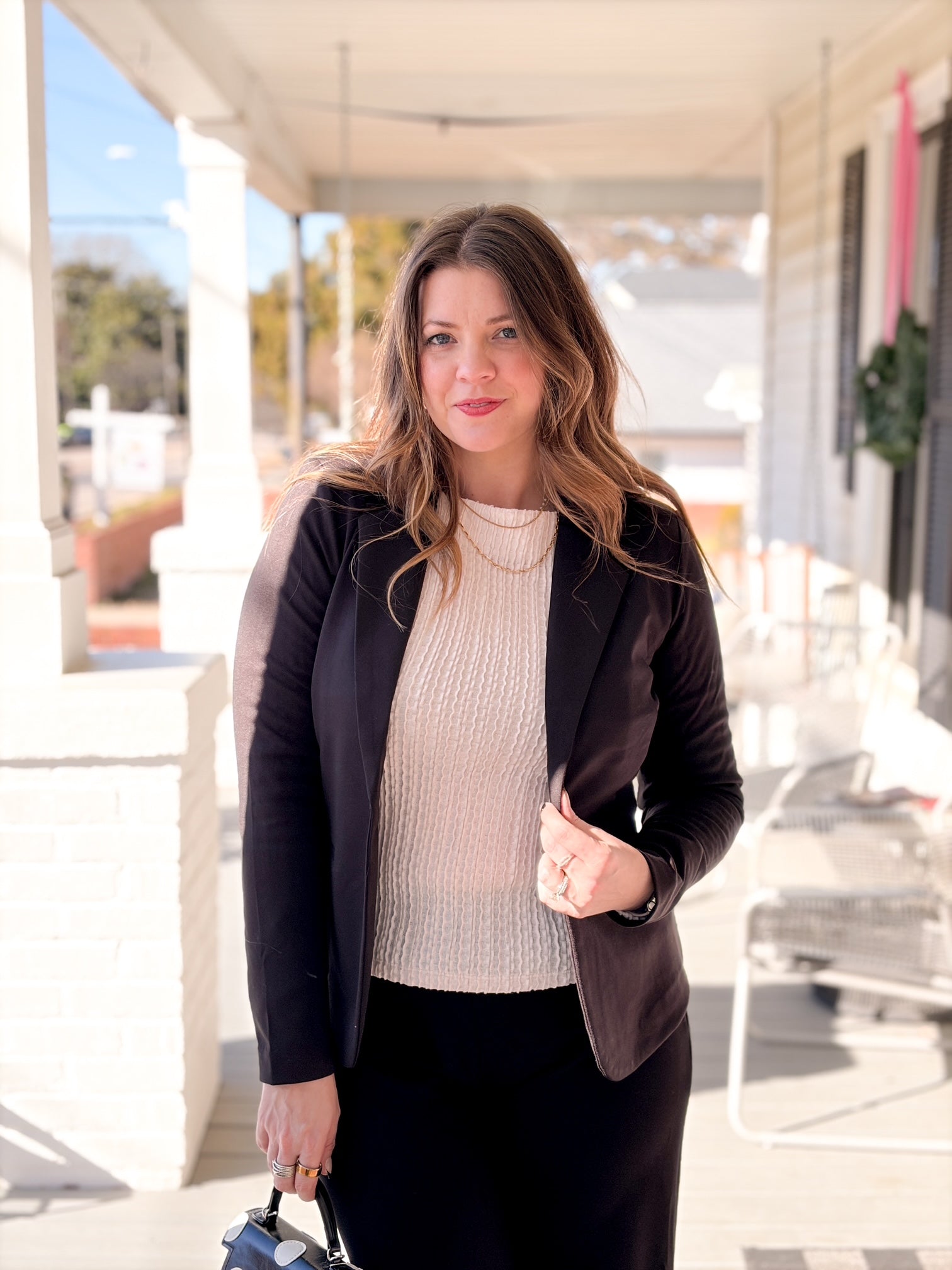 Black Fitted Work Blazer