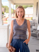 Rose & Lee Co Keily Tank, Blue Multi Tanks