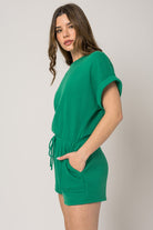 Kelly Green Romper Apex Ethical Boutique