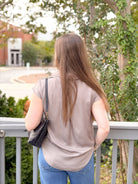 Rose & Lee Co Kelly Top, Taupe Grey Work Tops