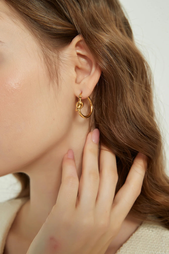 Knotted Hoop Earrings Apex Ethical Boutique