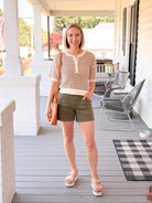 Rose & Lee Co Kylo Top, Taro by Z Supply short sleeve