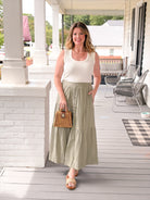 Rose & Lee Co Lana Skirt, Sage by Marine Layer Skirts