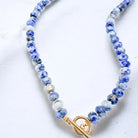 Bold Gemstone Beaded Necklace Lapis