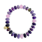 Lavender Haze Rondelle Gemstone Beaded Bracelet

