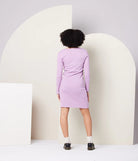 Lavender Waffle Knit Mini Dress Apex Ethical Boutique