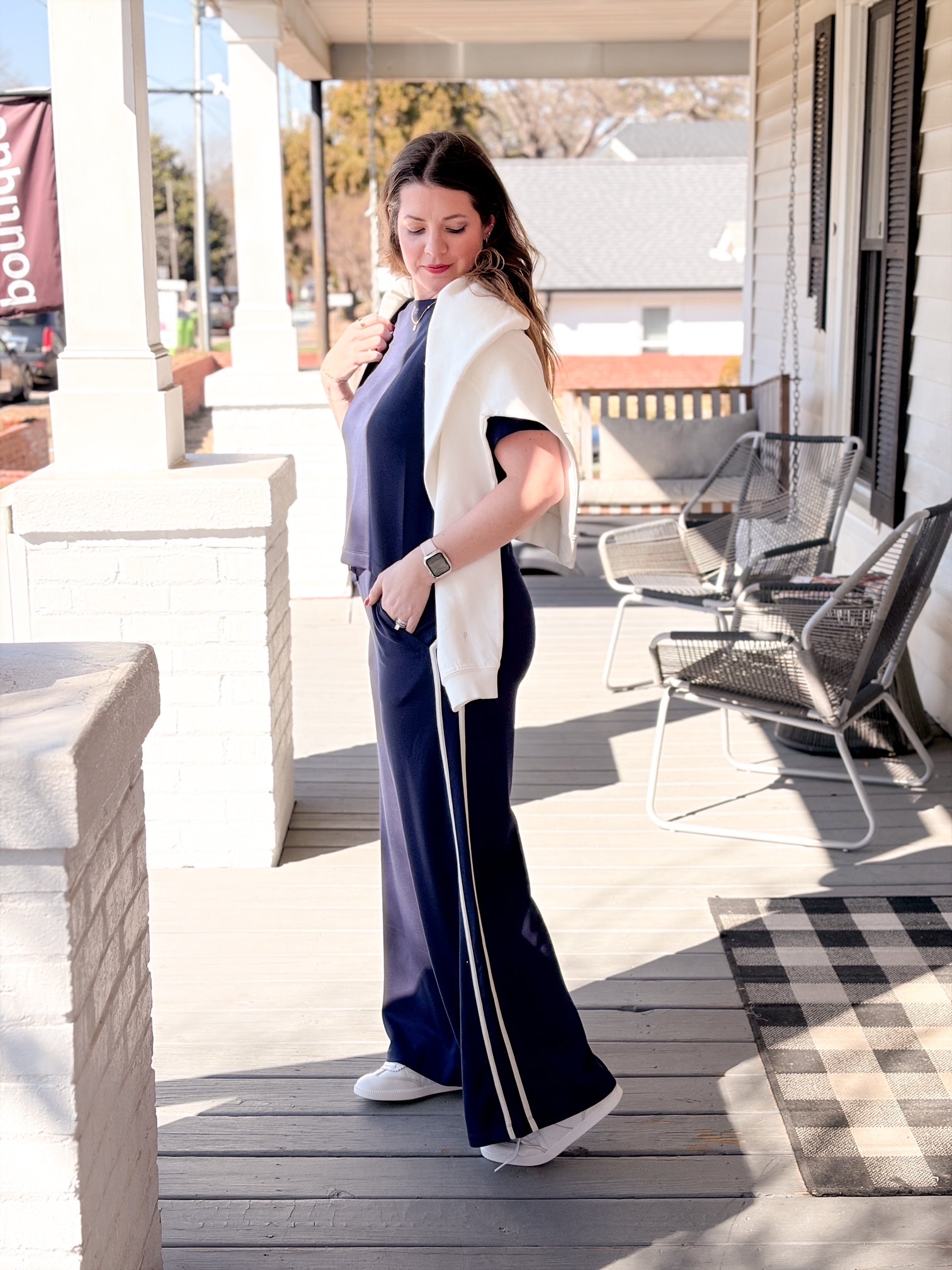 Navy Blue Track Pants