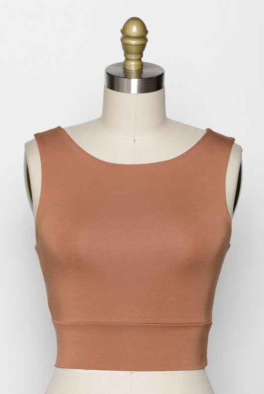 Leather Brown Tank Top Apex Ethical Boutique
