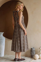 Leopard Print Midi Dress