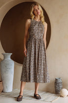 Leopard Print Midi Dress