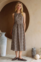 Leopard Print Midi Dress