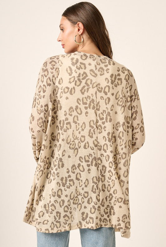 Leopard Printed Cardigan Apex Ethical Boutique