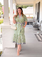 Rose & Lee Co Lindsey Dress, Green Multi Event Dress