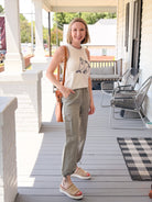 Rose & Lee Co Linen Cargo Pants, Sage by Marine Layer Pants