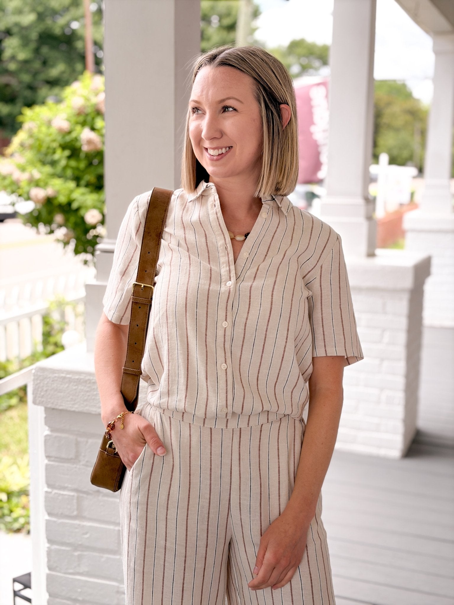 Rose & Lee Co Linno Top, Multi short sleeve