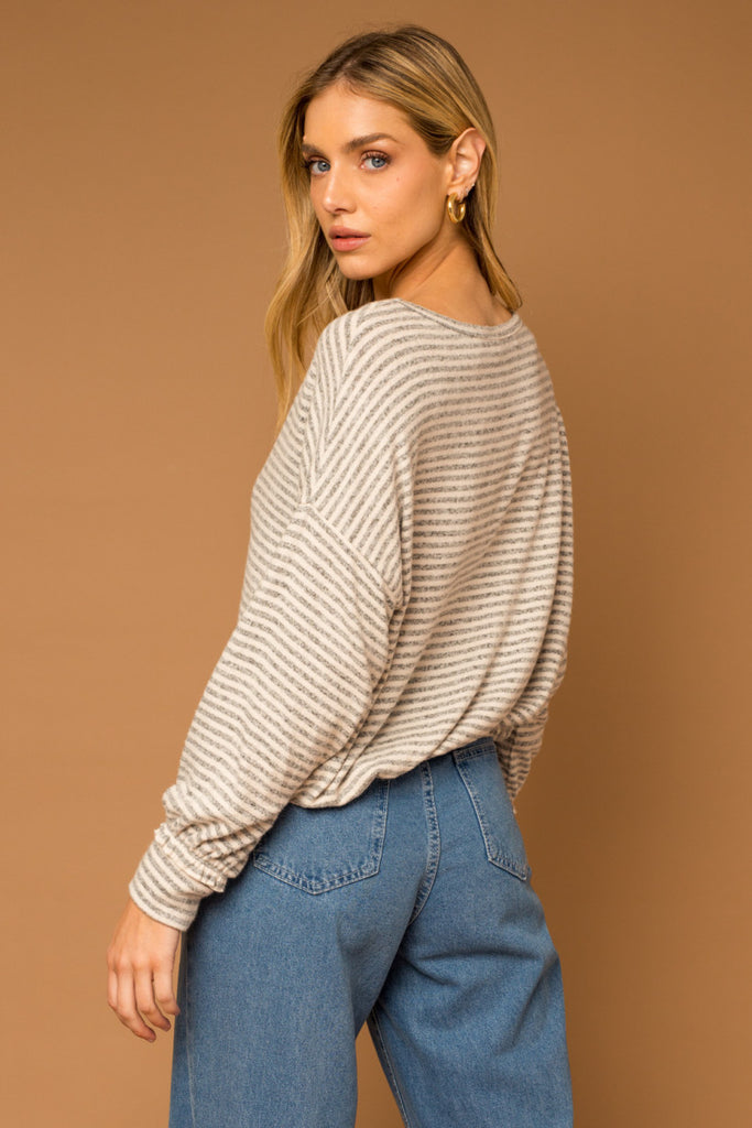 Long Sleeve Drawstring Top Apex Ethical Boutique