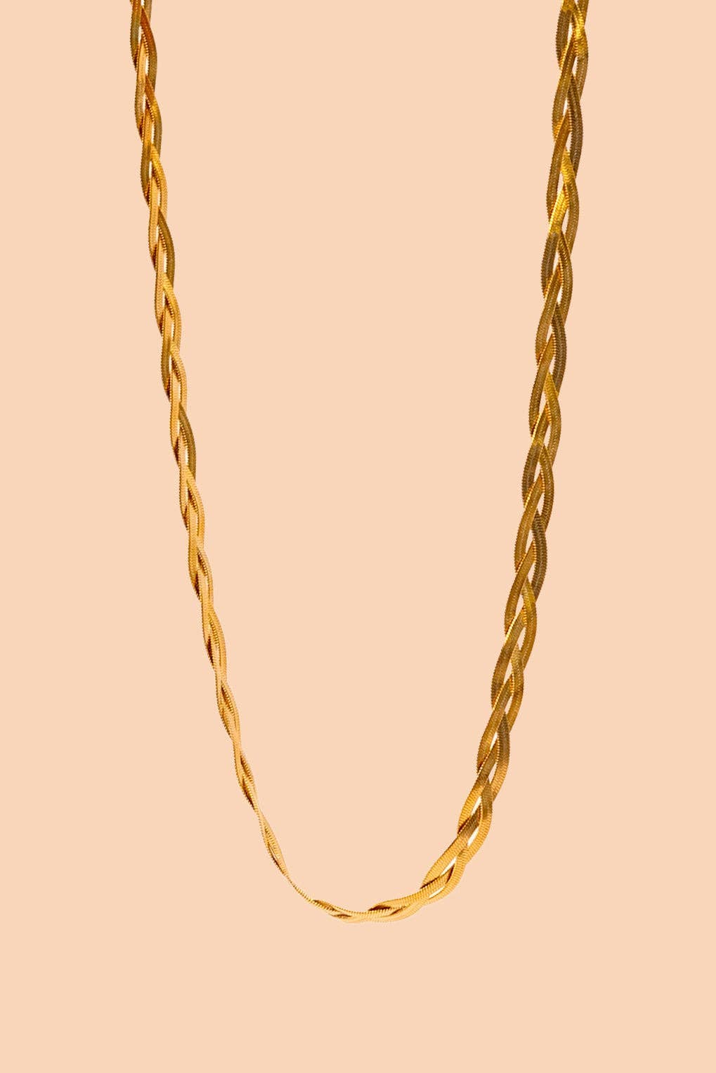 Gold Twisted Chain Necklace