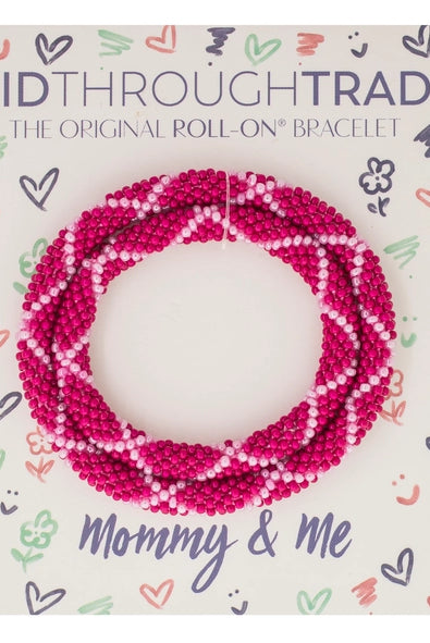 Magenta mommy and me roll on bracelet ethical boutique Apex NC